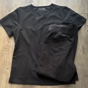 Mandala Black Scrub Set